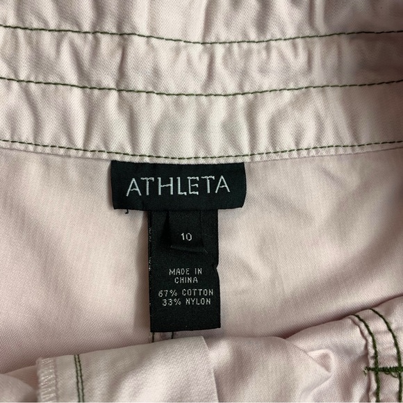 ATHLETA Pink Cargo Bermuda‎ Shorts Drawstring Waist Outdoor Wear - Size 10 - Picture 3 of 5